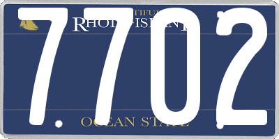 RI license plate 7702