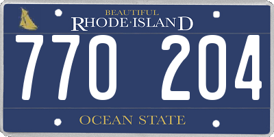 RI license plate 770204