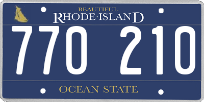 RI license plate 770210