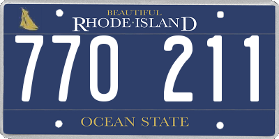 RI license plate 770211