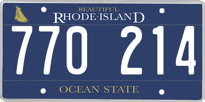 RI license plate 770214