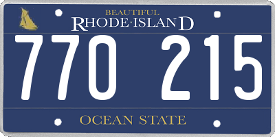 RI license plate 770215