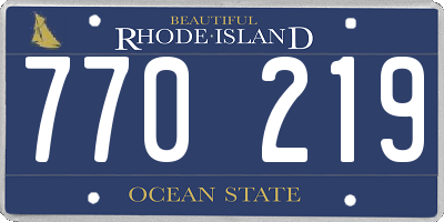 RI license plate 770219
