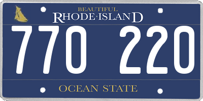 RI license plate 770220