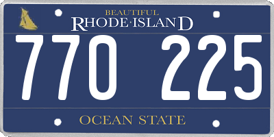 RI license plate 770225