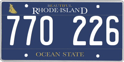 RI license plate 770226