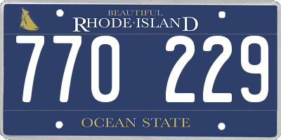 RI license plate 770229