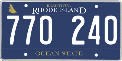 RI license plate 770240