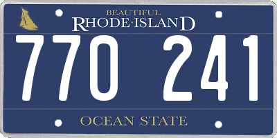 RI license plate 770241