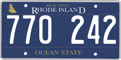RI license plate 770242