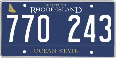 RI license plate 770243