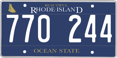 RI license plate 770244