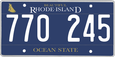 RI license plate 770245