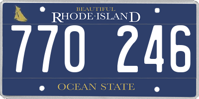 RI license plate 770246