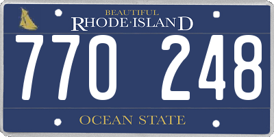 RI license plate 770248