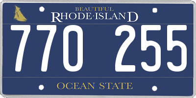 RI license plate 770255
