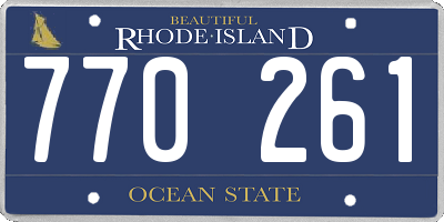RI license plate 770261