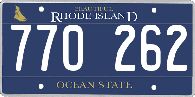 RI license plate 770262