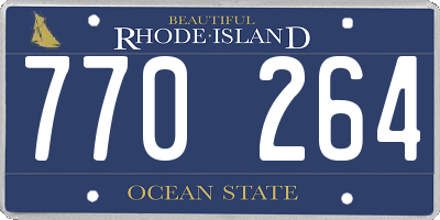 RI license plate 770264