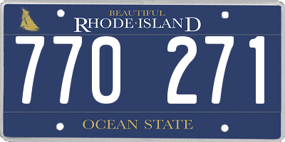 RI license plate 770271