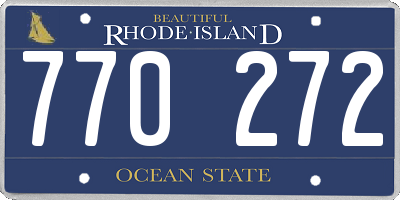 RI license plate 770272