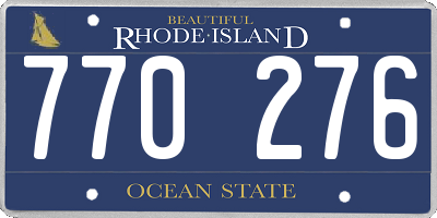 RI license plate 770276