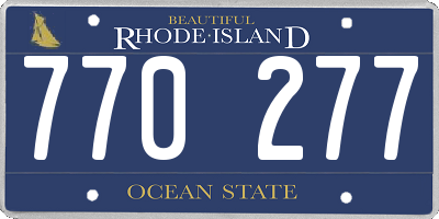 RI license plate 770277