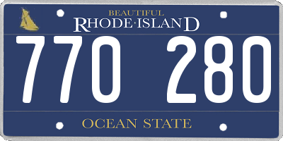 RI license plate 770280