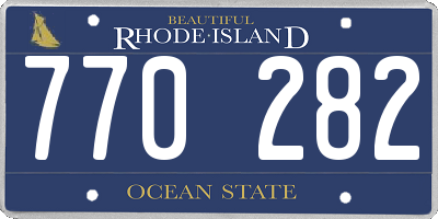 RI license plate 770282
