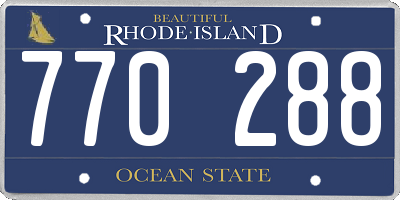 RI license plate 770288