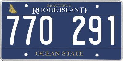 RI license plate 770291