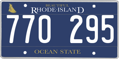 RI license plate 770295