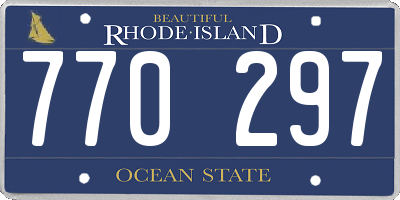 RI license plate 770297