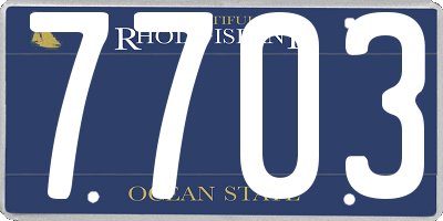 RI license plate 7703