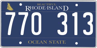 RI license plate 770313