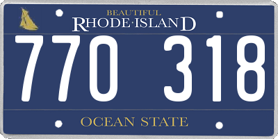 RI license plate 770318