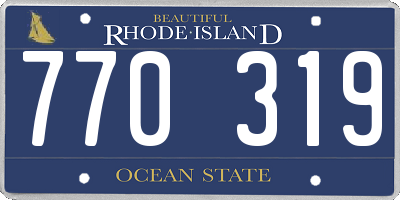 RI license plate 770319