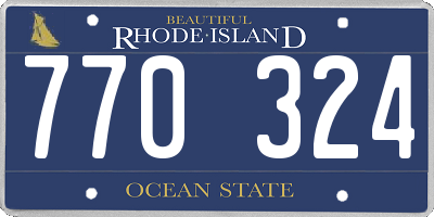 RI license plate 770324
