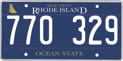 RI license plate 770329