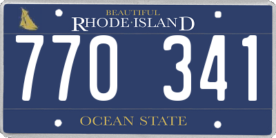 RI license plate 770341