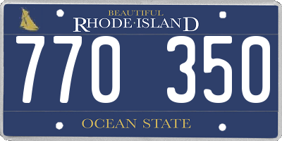 RI license plate 770350