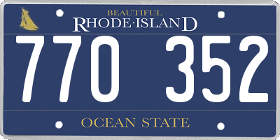 RI license plate 770352