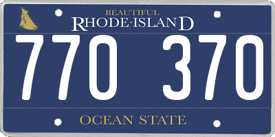 RI license plate 770370