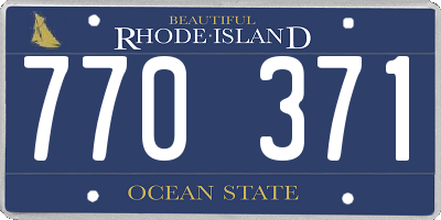 RI license plate 770371