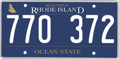 RI license plate 770372