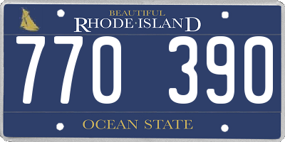 RI license plate 770390