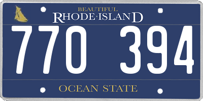 RI license plate 770394