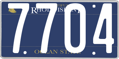 RI license plate 7704