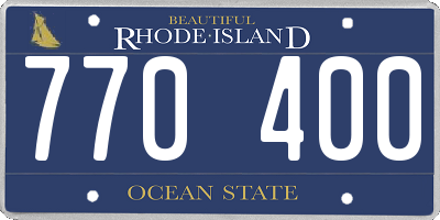 RI license plate 770400