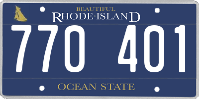 RI license plate 770401